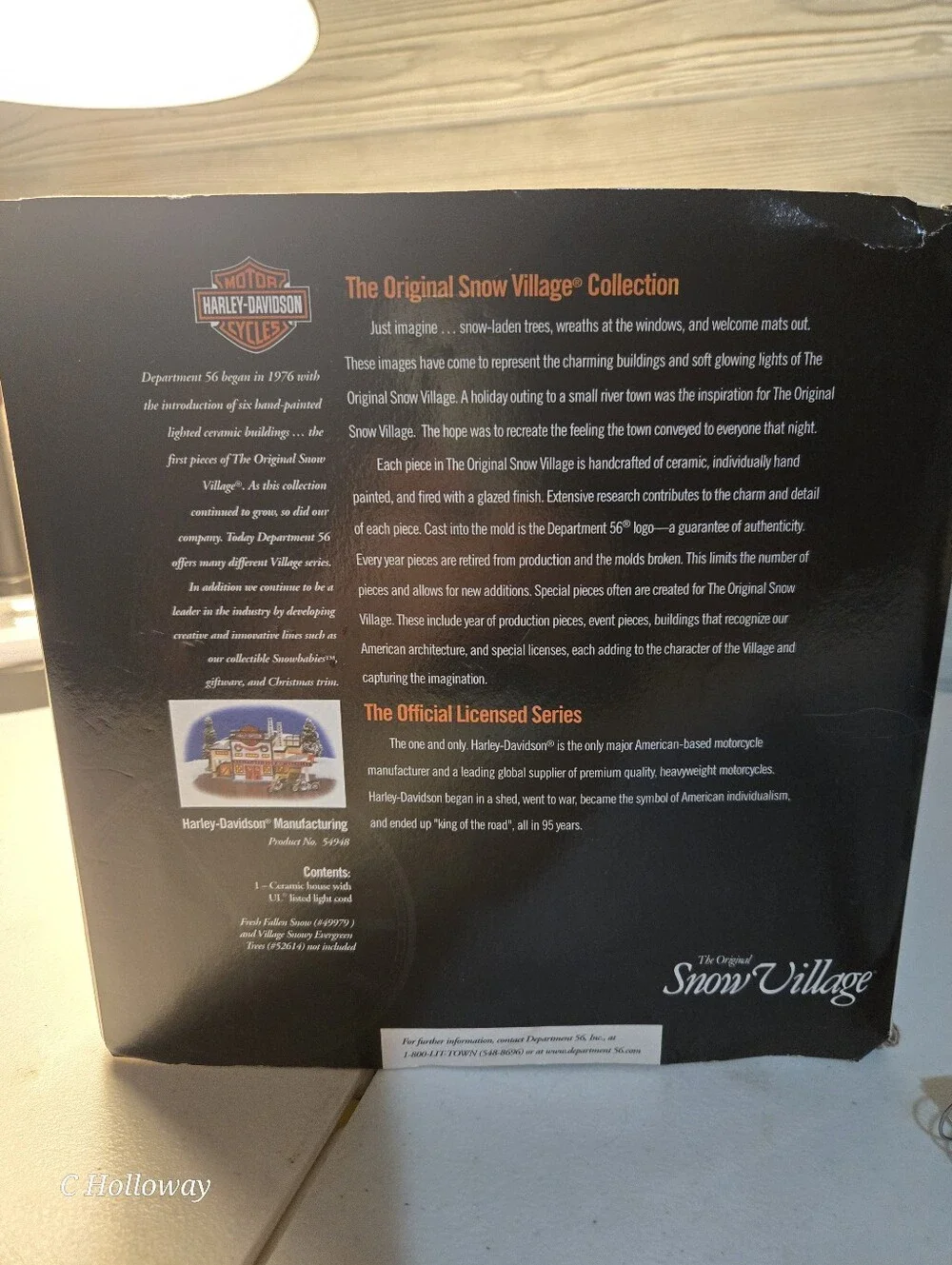 Dept 56 Snow Village Harley Davidson Building ***MISSING THE 2 MOTORCYCLES
